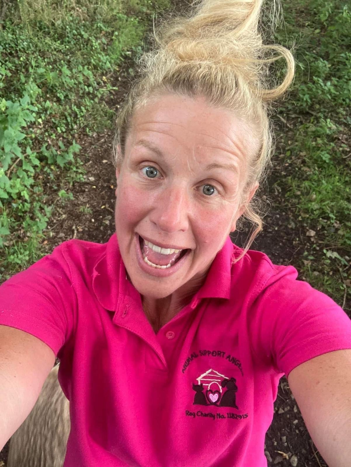 Harriet training outdoors